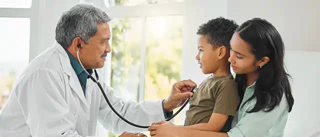 Doctor with child patient